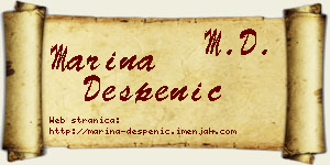 Marina Despenić vizit kartica